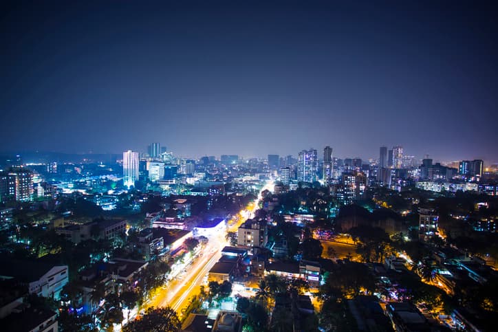 Indian road in Mumbai