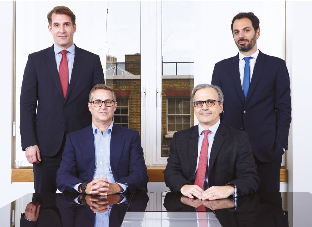 Roundtable participants (l-r): Simon Söder of Antin Infrastructure Partners, Stéphane Calas of Cube Infrastructure Partners, Matt Evans of AMP Capital and Athanasios Zoulovits of InfraVia Capital Partners
