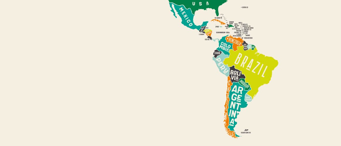 Latin America map