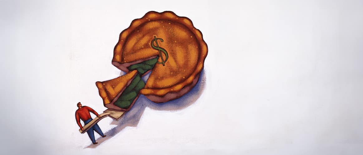 Pie portion share